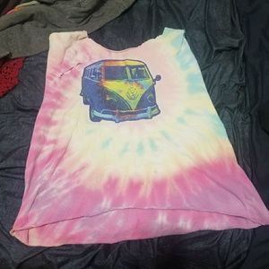 Tie dye VW bus shirt